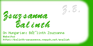 zsuzsanna balinth business card